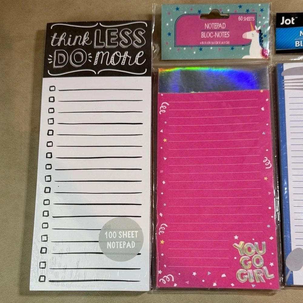 Magnetic Sheet Notepads (set of 5)